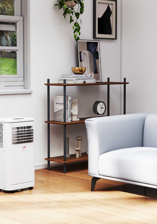 8,000 BTU Portable AC Unit for Apartment , Compact, Movable & Evaporative Cooler for Small Spaces, White