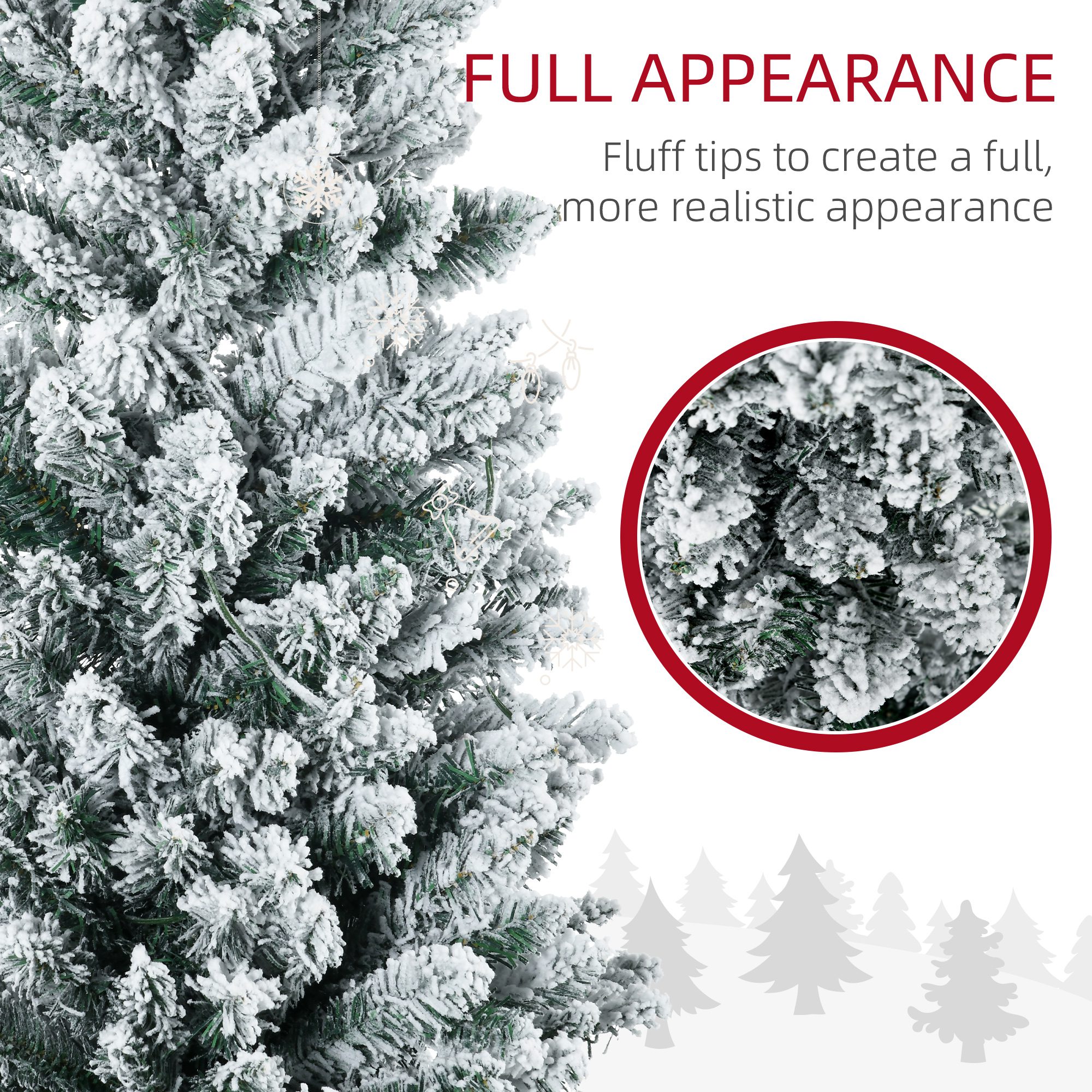5ft Pencil Christmas Tree, Slim Artificial Christmas Tree with Realistic Branches and Warm White LED Lights, Green - Image 4