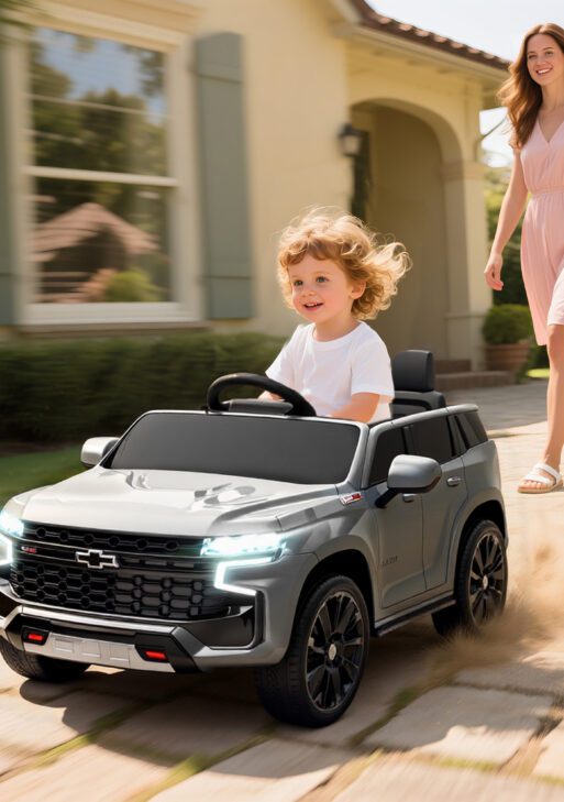 Electric Ride on Car 12V Kids Ride-on Toy, Gray