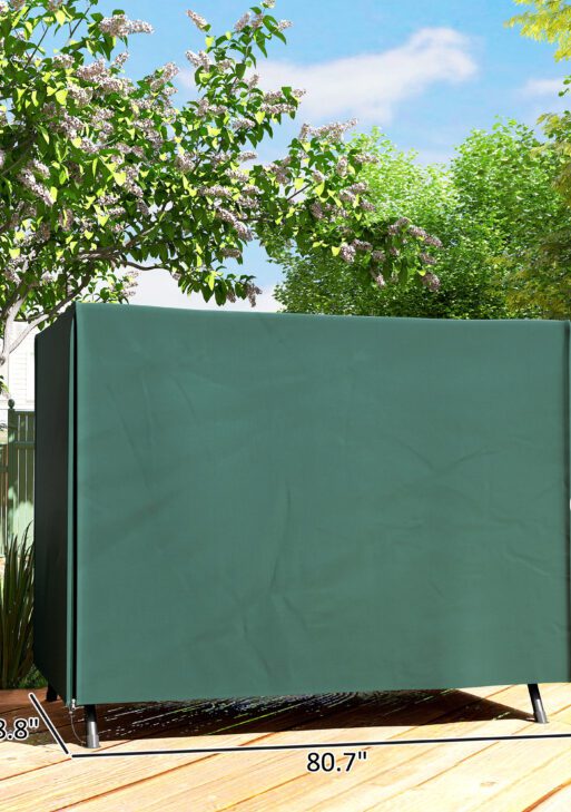 Outdoor Patio Hammock Porch Swing Cover with UV, Water, & Dust Fighting Material, 81" x 49" x 65", Dark Green