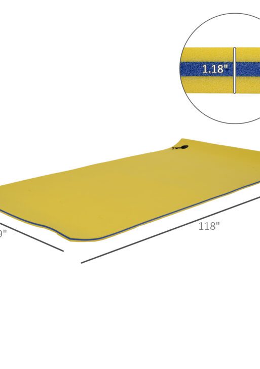 Floating Water Mat Float Pad Used in Lake Pool Water Beach Sea Ocean Yellow
