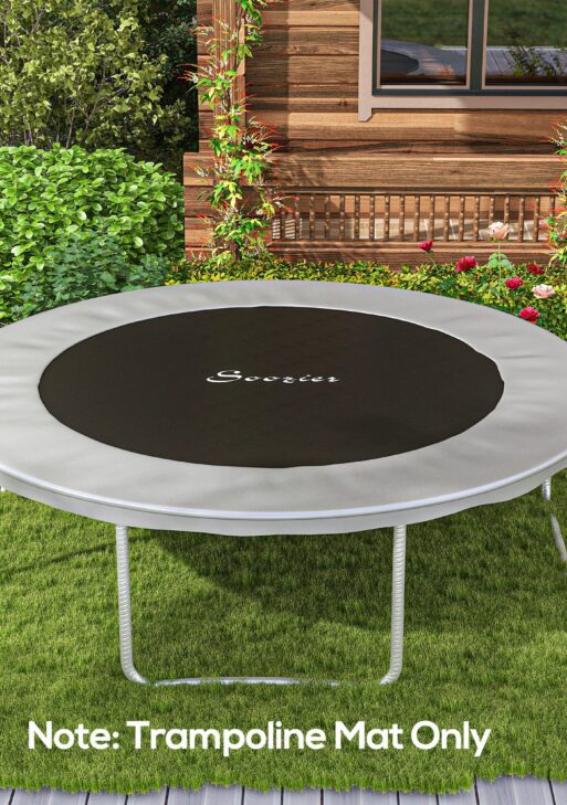 Trampoline Replacement Mat, Fits 12' Trampoline w/ 72 V-Hooks & 5.5" Springs (Spring & Frame not Included), Green