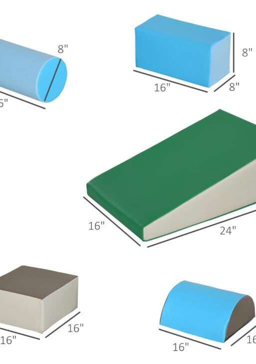 5 Piece Climb and Crawl Activity Play Set, Baby Soft Play Set, Foam Climbing Blocks for Toddlers, Kids Preschooler Indoor Play Equipment Contemporary