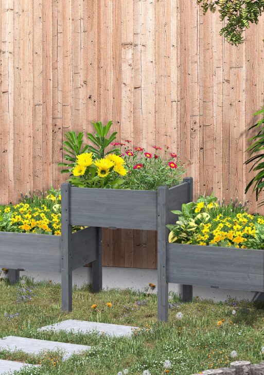 3 Tier Raised Garden Bed Freestanding Planter Box for Vegetables, Herb, Flowers