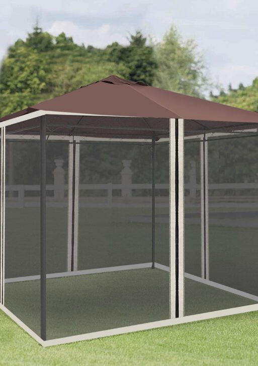9.84' x 13.1' Gazebo with Netting, Universal Size, Canopy Tents with Zippers, black rings, high-quality polyester, Washable, (Sidewall Only) Black