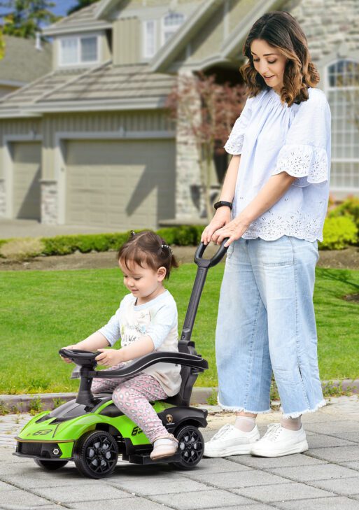 Toddler Push Car, Lamborghini Stroller Walking Car Age for 1-3, Green