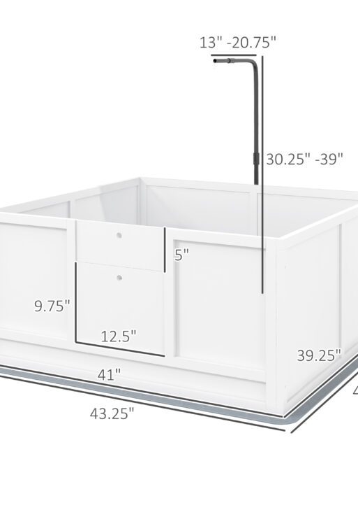 Whelping Box for Puppies with Pee Pad, Pig Rail, Adjustable Door for Small, Medium & Large Breed Dogs Birth, 41" x 39"