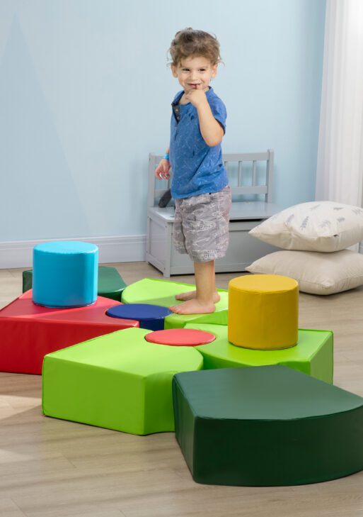 10-Piece Soft Play Set for Creativity, Climb and Crawl Foam Playset with Easy-to-Clean Surface, Activity Play Structures for 18 Months Old