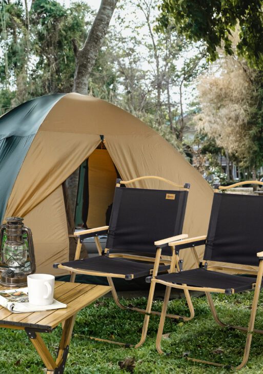 2 Pack Folding Camping Chair, Lightweight & Portable Beach Chairs Armchairs, Perfect for Festivals, Fishing, Picnic and Hiking, Black