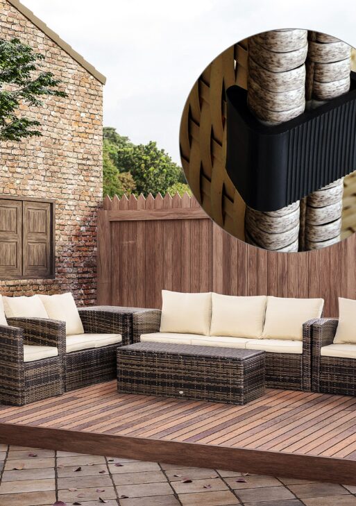 Furniture Clips, Outdoor Sectional Couch Connectors, Wicker Furniture/Chair Clamps for a Module Patio Sofa, Set of 10