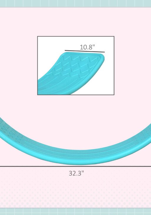 32.3" Balance Board, Wobble Board for Kids & Toddlers, Montessori Waldorf Toy for Ages 3-6 Years Old, Blue