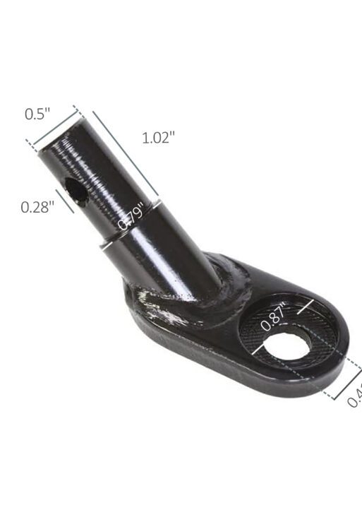 BikeTrailer Hitch, Steel Type 'B' Bicycle Trailer, Powder Coating, Durable and Sturdy, Cargo Hitch Coupler, for Cargo, Child and Pet Trailers, Black