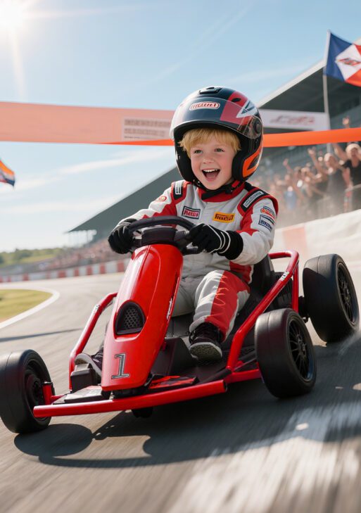 24V Electric Go Kart for Kids, Drift Ride-On Racing Go Kart with 2 Speeds, for Boys Girls Aged 8-12 Years Old, Red