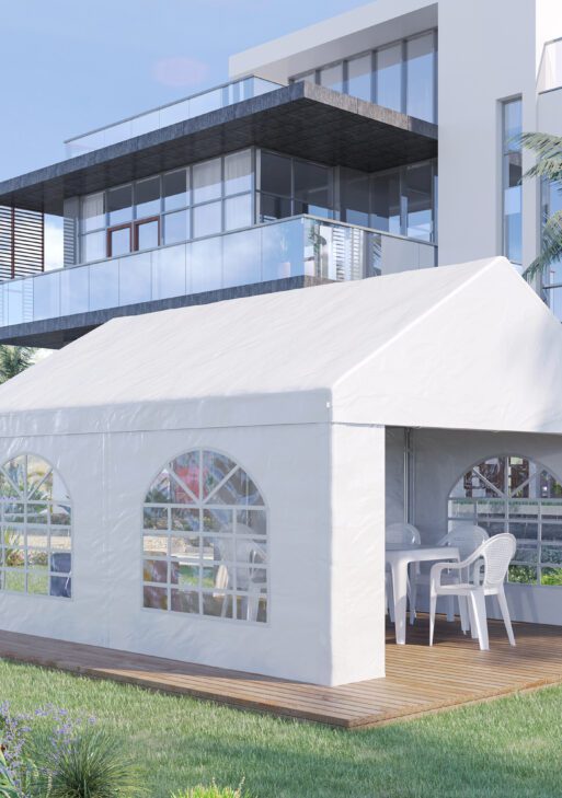 13 x 16.5 ft Heavy Duty Party Tent Outdoor Gazebo Wedding Tent Event Shelter Carport BBQ with Removable Sidewalls & Windows, Outside Waterproof Canopy for Parties, White