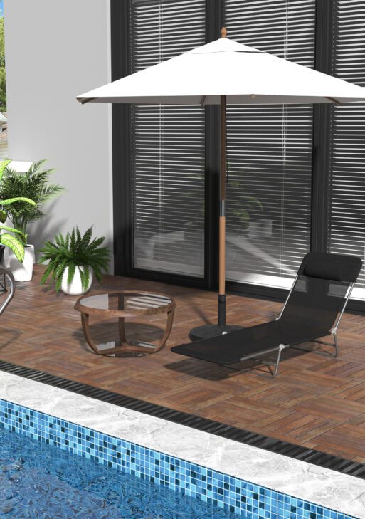 Folding Chaise Lounge Pool Chairs, Outdoor Sun Tanning Chairs with Pillow, Reclining Back, Steel Frame & Breathable Mesh for Beach, Yard, Patio, Black