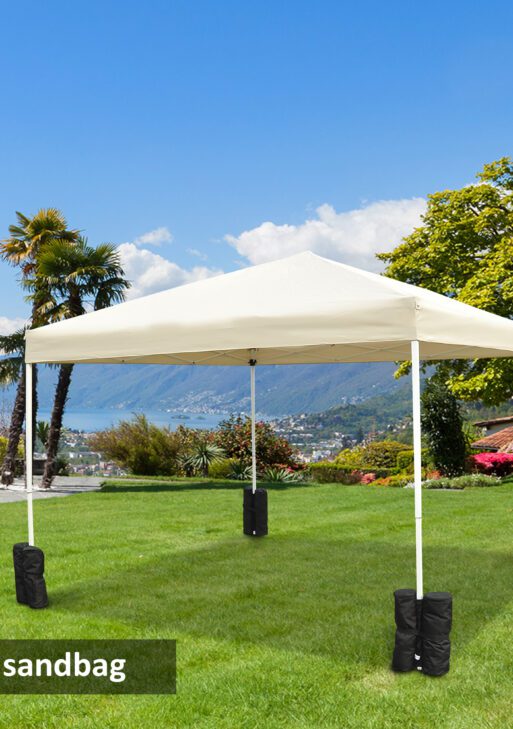 33lbs Canopy Weights Bags for Stability, Sandbag Anchor for Gazebo, Pop Up Tent Canopy, Canopies, Set of 4 - Black