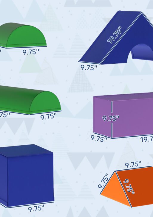 11-Piece Kids Crawl and Climb Activity Play Set for Climbing, Crawling, Sliding, Assorted