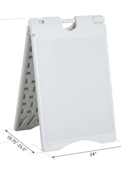 A Frame Sandwich Board Signs Outdoor 22" x 28" Sidewalk Sign with Weighted Tank & Weatherproof Design, White