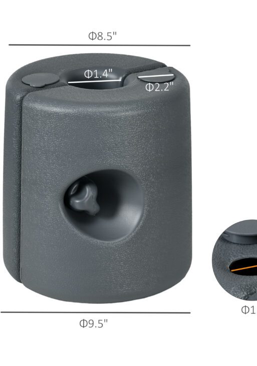 HDPE Tent Weights Set of 4, Canopy Weights, Fill with Water or Sand, 104LBS