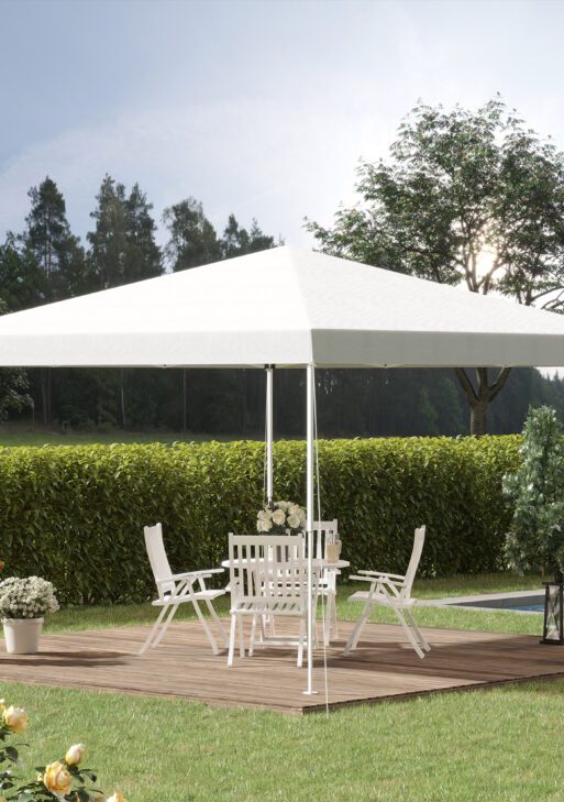 13' x 13' Pop Up Canopy Tent, Instant Sun Shelter, Tents for Parties, Height Adjustable for Outdoor, Garden, Patio, Parties, White