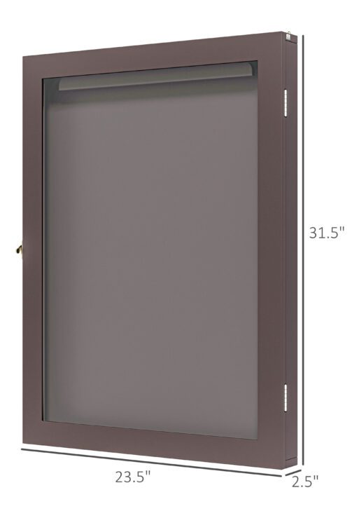 23.5" x 31.5" UV-Resistant Sports Jersey Frame Display Case, Brown