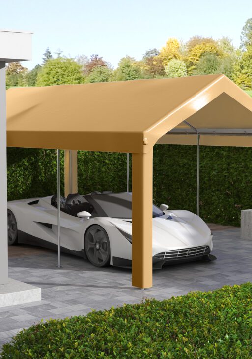 10 x 20ft Carport Roof, UV Resistant Canopy Replacement, Fits 84C-378V00 and 84C-206 Series, Beige