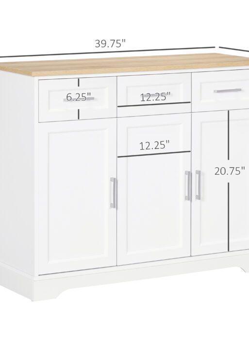 Modern Kitchen Sideboard Buffet Cabinet with Storage, Kitchen Island Dining Room Cabinet Living Room Furniture