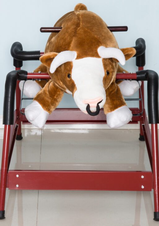 Spring Rocking Horse Kids Child Vintage Toy Plush Rocker Bouncy Ride Riding With Sound - Brown