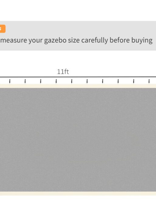 Replacement Mesh Sidewall Netting for 10' x 12' Gazebos and Canopy Tents with Zippers, (Sidewall Only) Cream