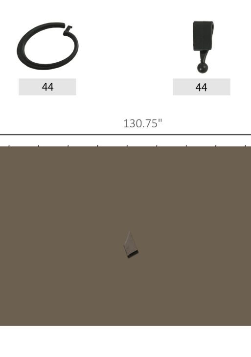 9.84' x 11.8' Gazebo Sidewall Set with Hooks/C-Rings, Brown
