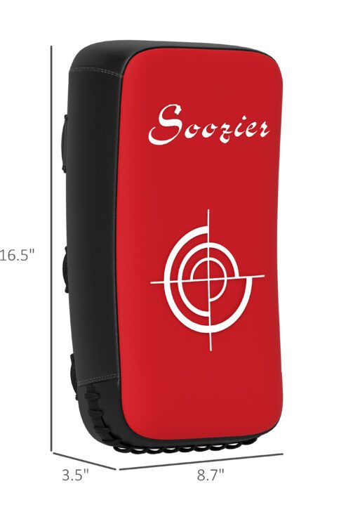 16.5 in Muay Thai Kick Shield Punching Pad, Kick Shield for Martial Arts, Karate, Kickboxing, MMA x 1 Unit, Red