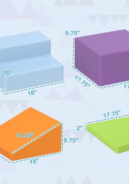 Foam Play Set for Toddlers and Children Crawling or Sliding, Assorted