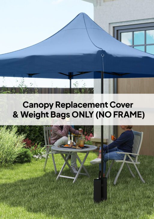 10' x 10' Replacement Canopy Top for Pop Up Canopy Tent with 4 Sand Bags, UPF50+ Protection, Navy Blue