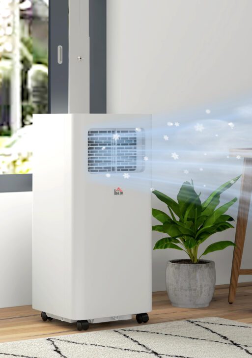 8000 BTU Mobile Air Conditioner, 345 Sq. Ft., AC Unit with Dehumidifier, Sleep, 24H Timer On/Off, Window Kit, White