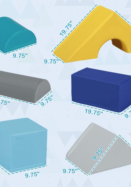 11-Piece Kids Crawl and Climb Activity Play Set for Climbing, Crawling, Sliding, Multicolored