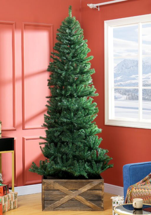 8' Artificial Christmas Tree, Unlit Xmas Tree with Realistic Branch Tips for Indoor, Home, Holiday, Green