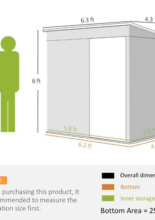 6' x 4' Outdoor Garden Shed, Metal Storage Shed with Lockable Door and Gloves for Backyard Garden Patio, Dark Gray