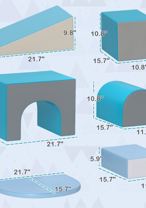 7-Piece Rearrangeable Toddler Climber for Creativity and Shape Discovery, Contemporary