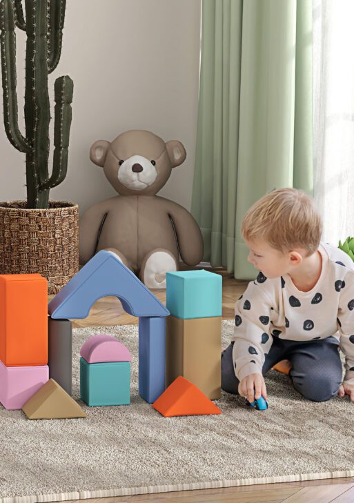 11 Piece Soft Play Set for Toddlers 6-72 Months, Child Development & Color Coordination, Contemporary