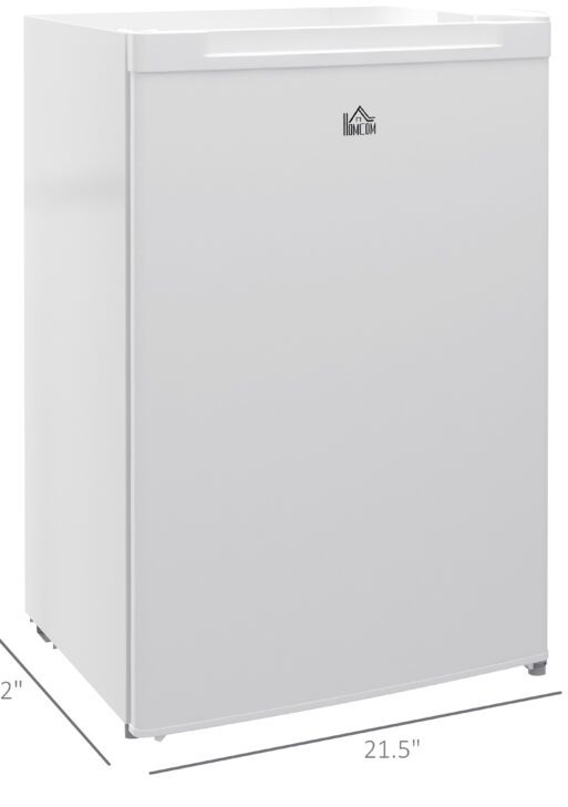 Upright Freezer, 3 Cu Ft Small Freezer with Reversible Single Door, Adjustable Thermostat for Home, Apartment, White