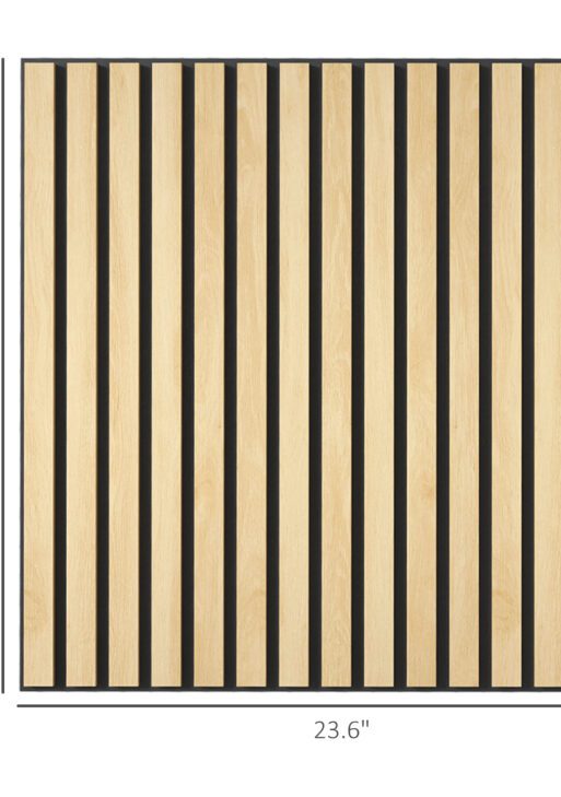 24" x 24" Wood Panels for Wall, 4 Pack Acoustic Panels, Sound Absorbing Slat Wall for Wall Decor, Home, Oak