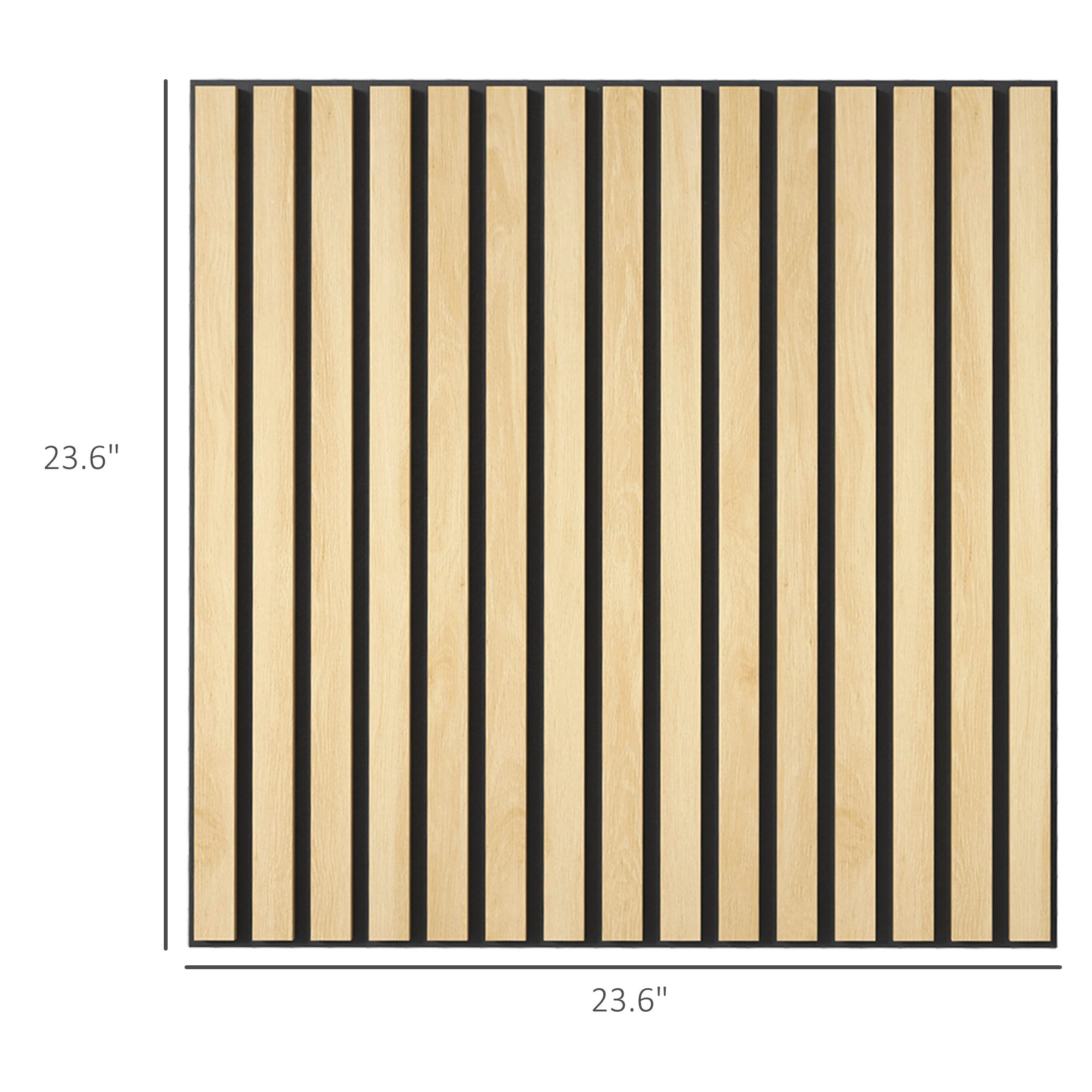 24" x 24" Wood Panels for Wall, 4 Pack Acoustic Panels, Sound Absorbing Slat Wall for Wall Decor, Home, Oak - Image 1