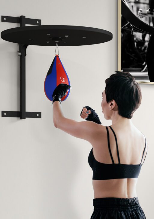 Wall Mounted Speed Bag Platform, Height Adjustable Punching Bag Training Kit