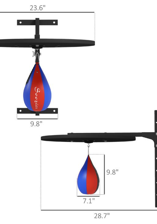 Wall Mounted Speed Bag Platform, Height Adjustable Punching Bag Training Kit