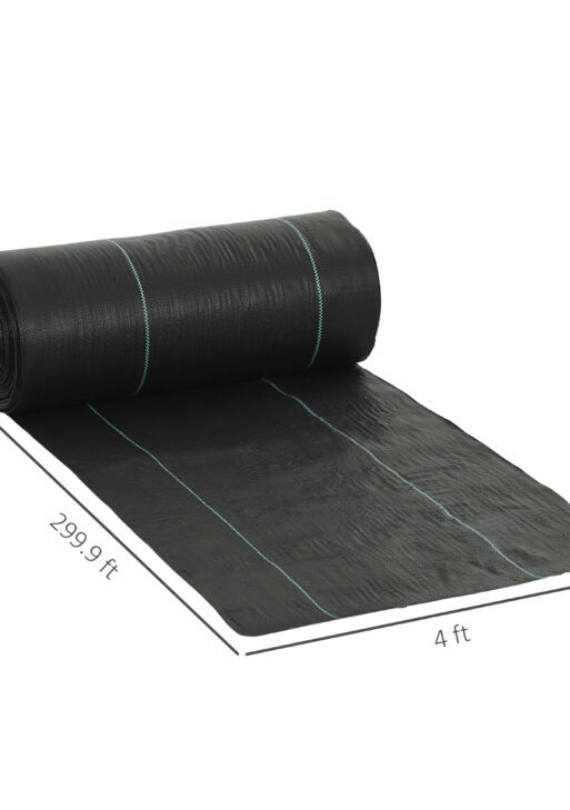 4FT x 300FT Weed Barrier Landscape Fabric, 5oz Heavy Duty Woven Weed Control Fabric for Landscaping