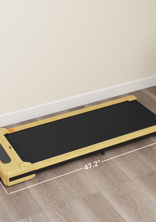2.5HP Walking Pad, Under Desk Treadmill with Remote Control, Transport Wheels and LED Display for Home Gym Office