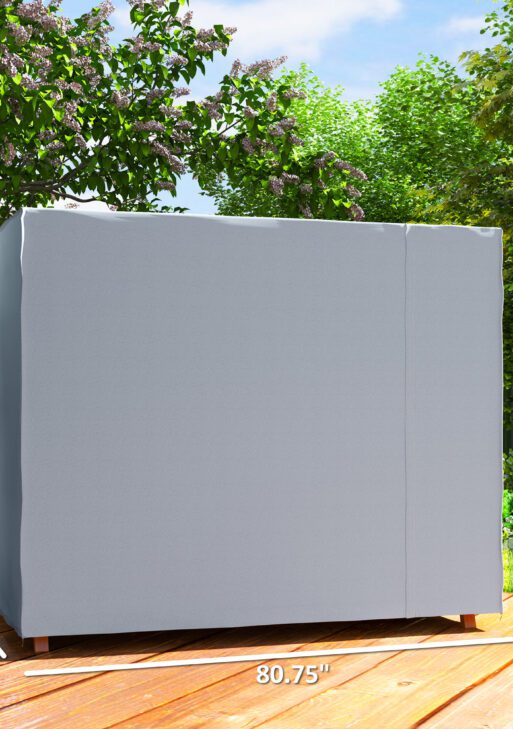 Outdoor Patio Hammock Porch Swing Cover with UV, Water, & Dust Fighting Material, 81" x 49" x 65", Dark Gray