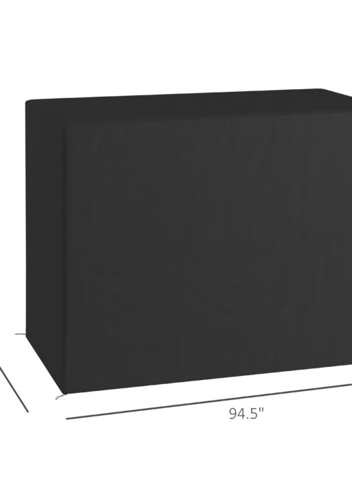 600D Oxford 3-Seater Patio Swing Cover Outdoor Swing Chair Cover Rain Protection Waterproof Anti-UV, Dark Gray