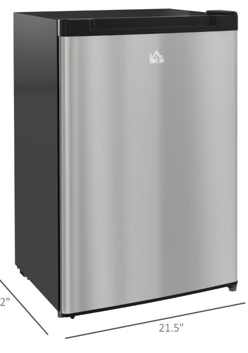 Upright Freezer, 3 Cu Ft Small Freezer with Reversible Single Door, Adjustable Thermostat for Home, Apartment, Silver
