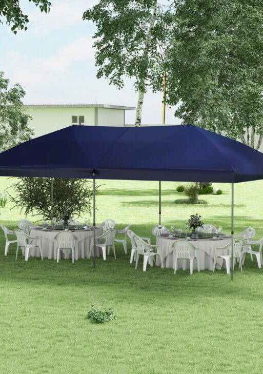 10' x 19' Pop Up Canopy with Easy Up Steel Frame, 3-Level Height Adjustable Event Party Tent with Carrying Bag
